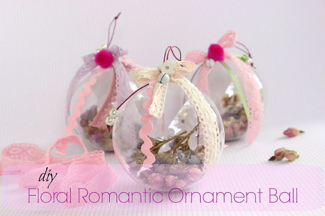 DIY Ρομαντικο Στολίδι Μπάλα με Λουλούδια