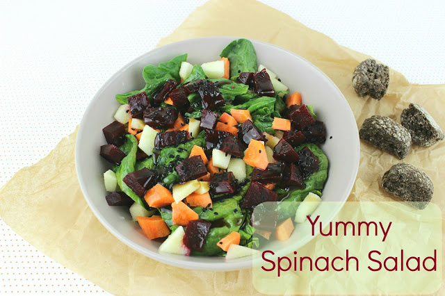 Σαλατα με Φρέσκο Σπανάκι και Παντζάρι!