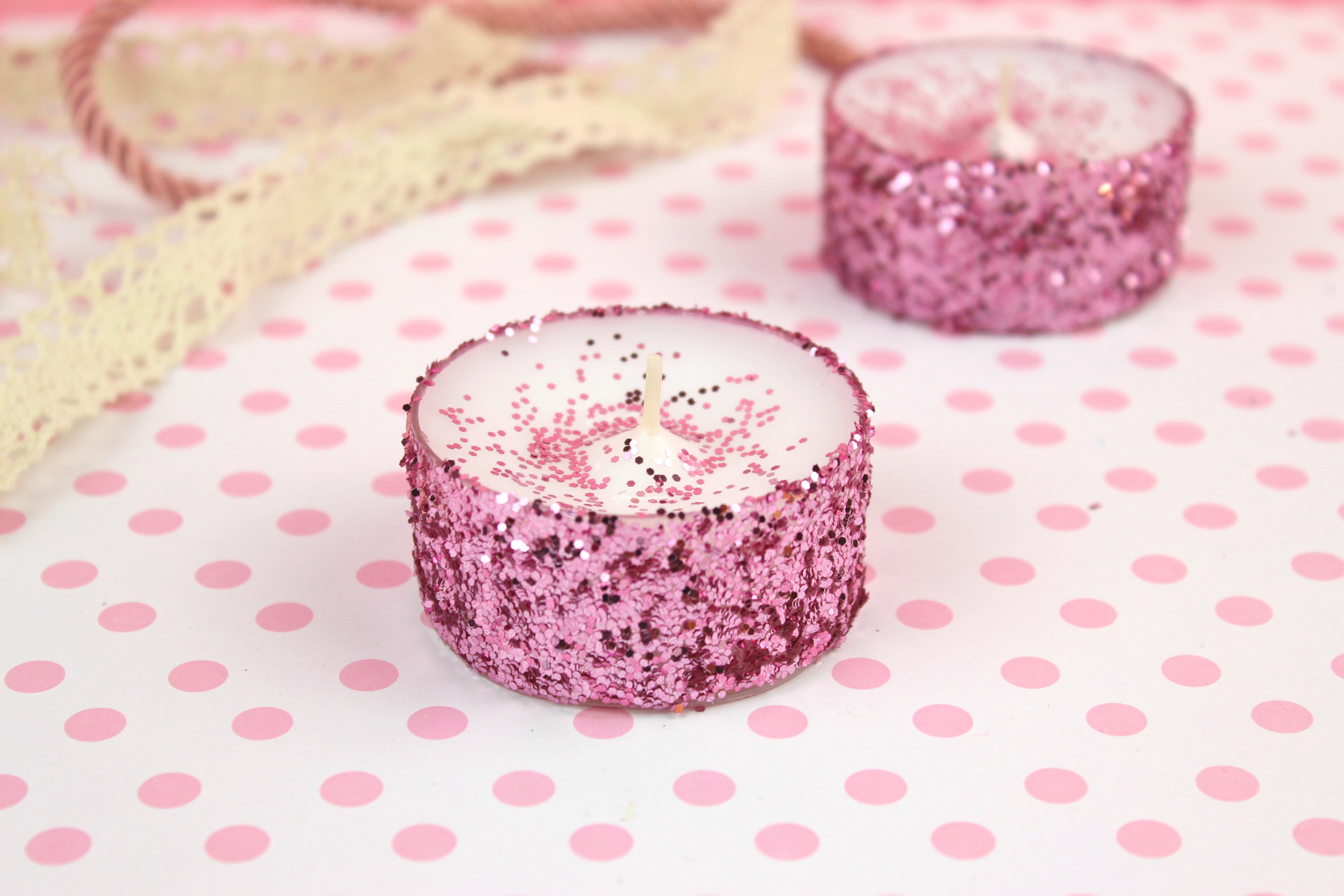 Diy Low Budget Glitter Tea Light Candles for Valentines Day