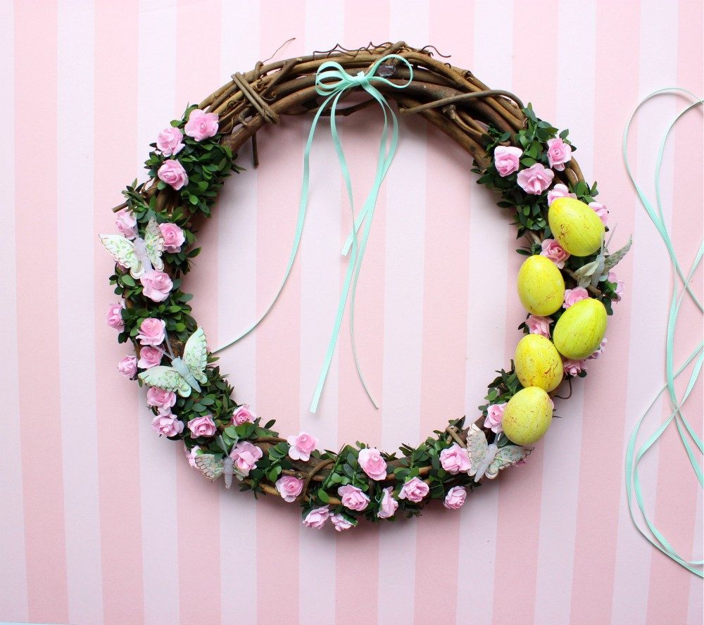 DIY Φτιάχνω Ανοιξιατικο Πασχαλινό Στεφάνι χωρίς κόλλα