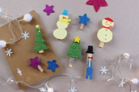 Κατασκευή για παιδιά – Φτιάχνω Χριστουγεννιάτικα Στολίδια με Μανταλάκια