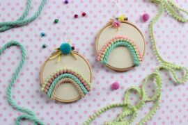 Φτιάχνω Ευκολο Ουράνιο Τόξο σε Τελαράκι Κεντήματος